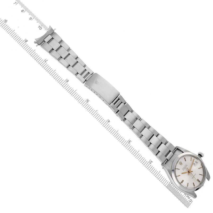Rolex OysterDate Precision Silver Dial Vintage Steel Mens Watch 6694