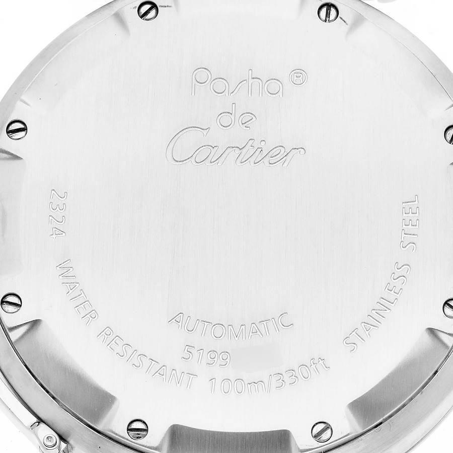 Cartier Pasha C Midsize White Dial Automatic Steel Mens Watch W31074M7