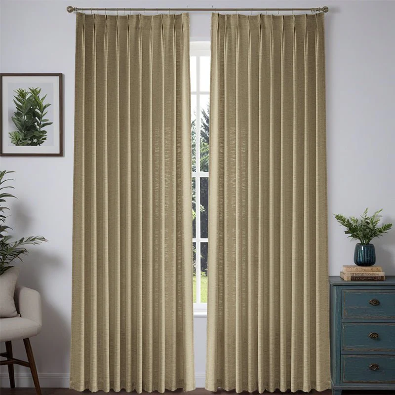 Custom Heavyweight Linen Drape Pleated - 36 Colors