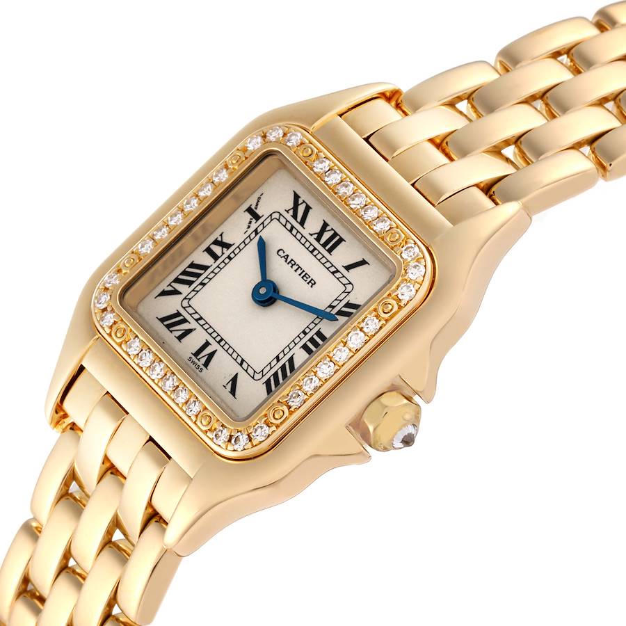 Cartier Panthere Yellow Gold Diamond Ladies Watch WF3070B9