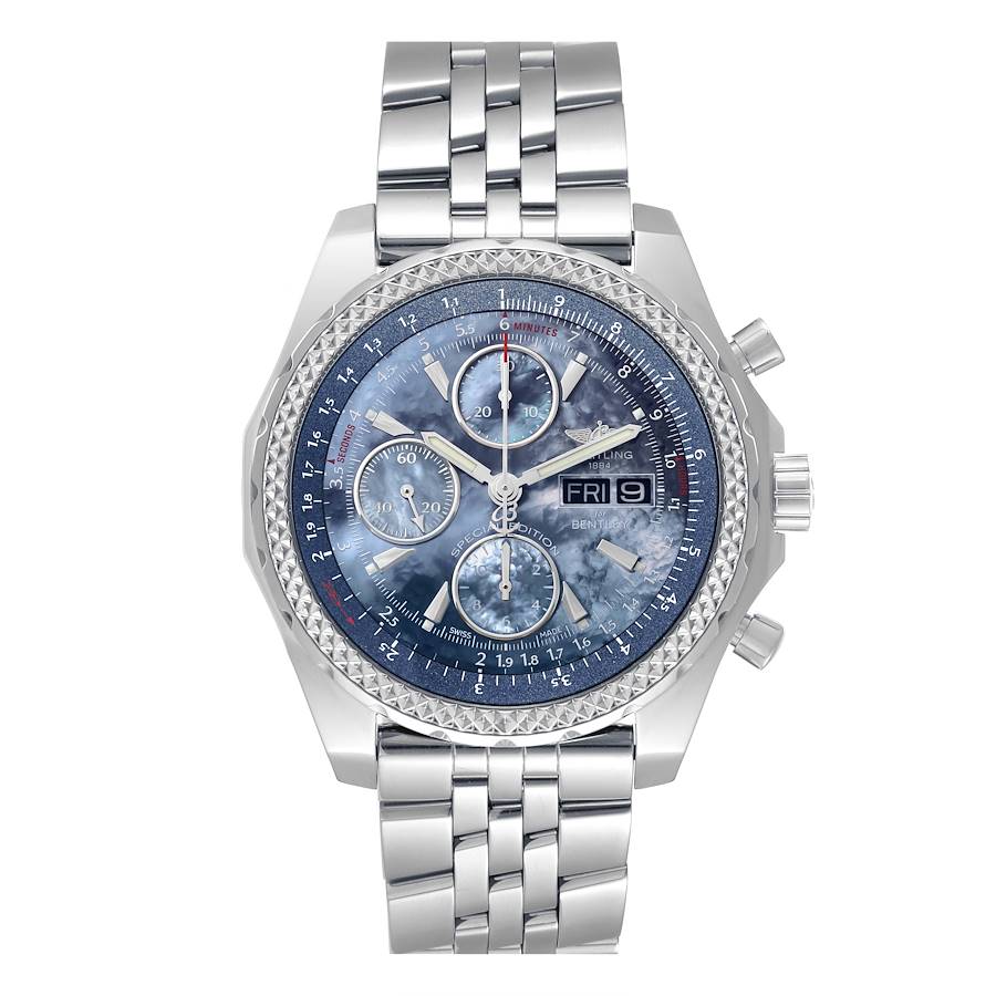 Breitling Bentley Motors GT Blue Mother of Pearl Dial Watch A13362