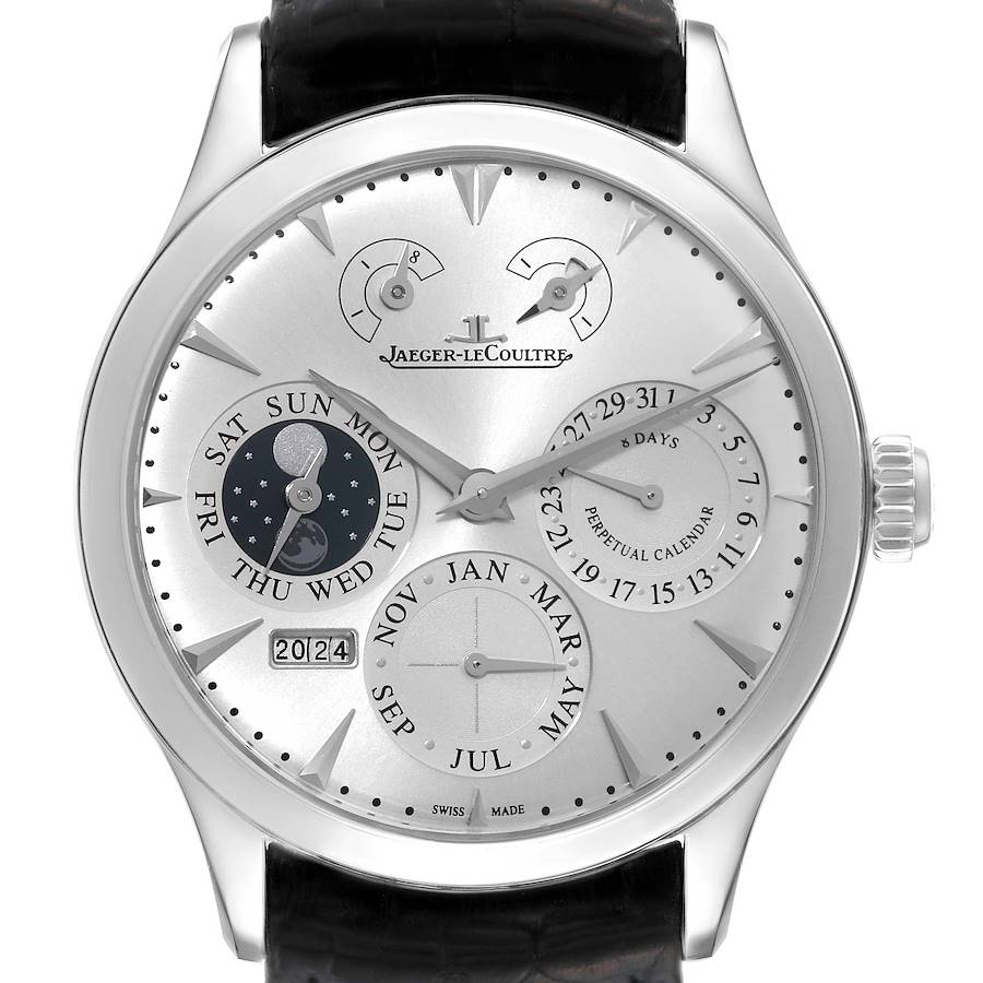 Jaeger LeCoultre Master 8 Day Perpetual Calendar Steel Watch 174.8.26.S Q1618420