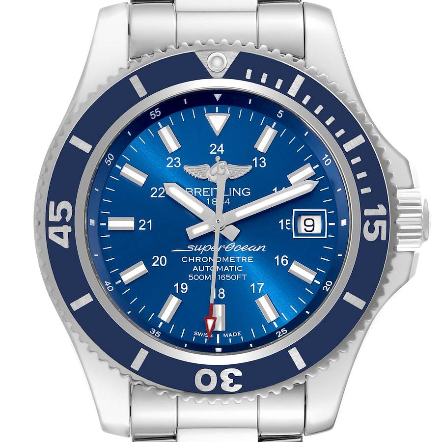 Breitling Superocean II Blue Dial Steel Mens Watch A17365
