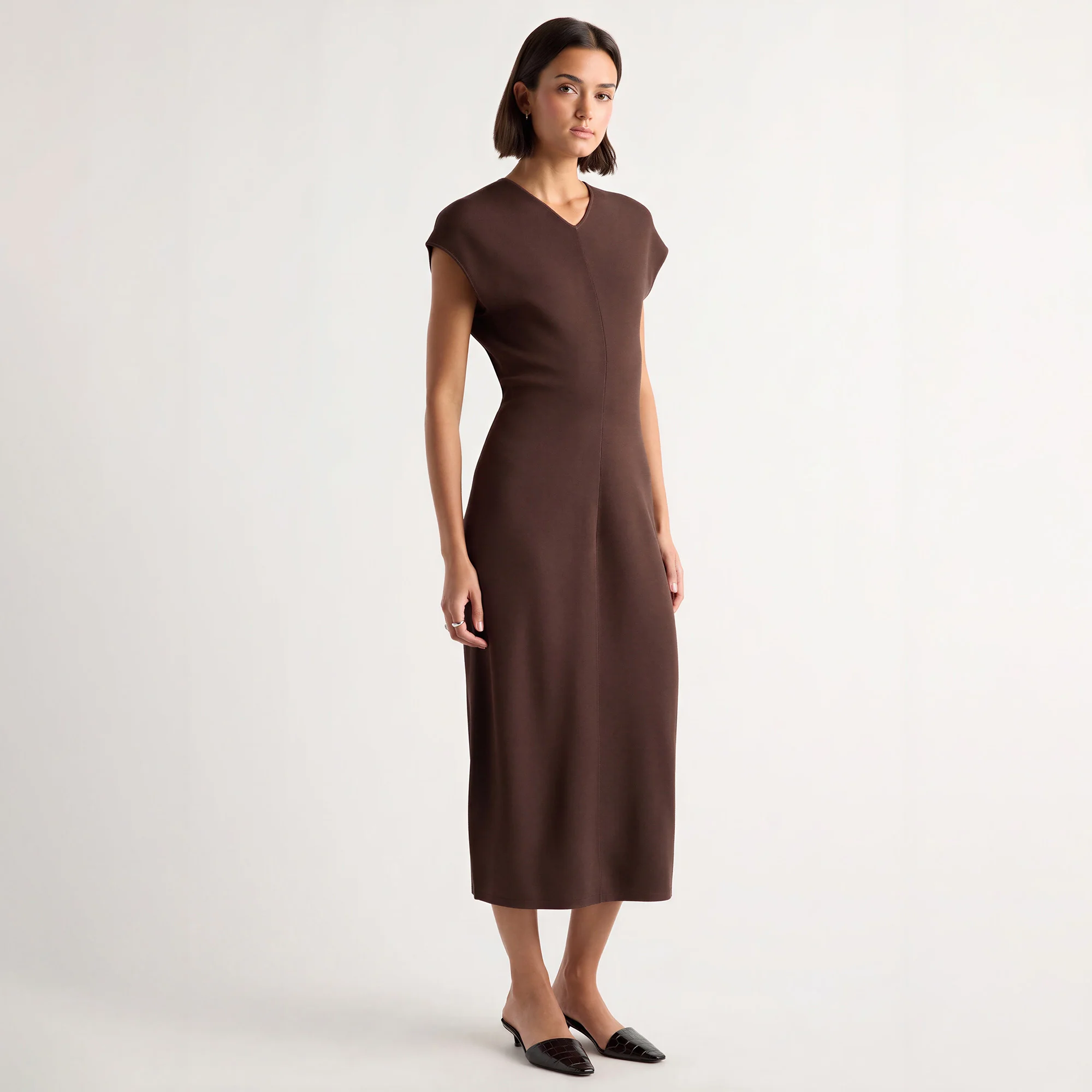 Frida V-Neck Sweater Dress