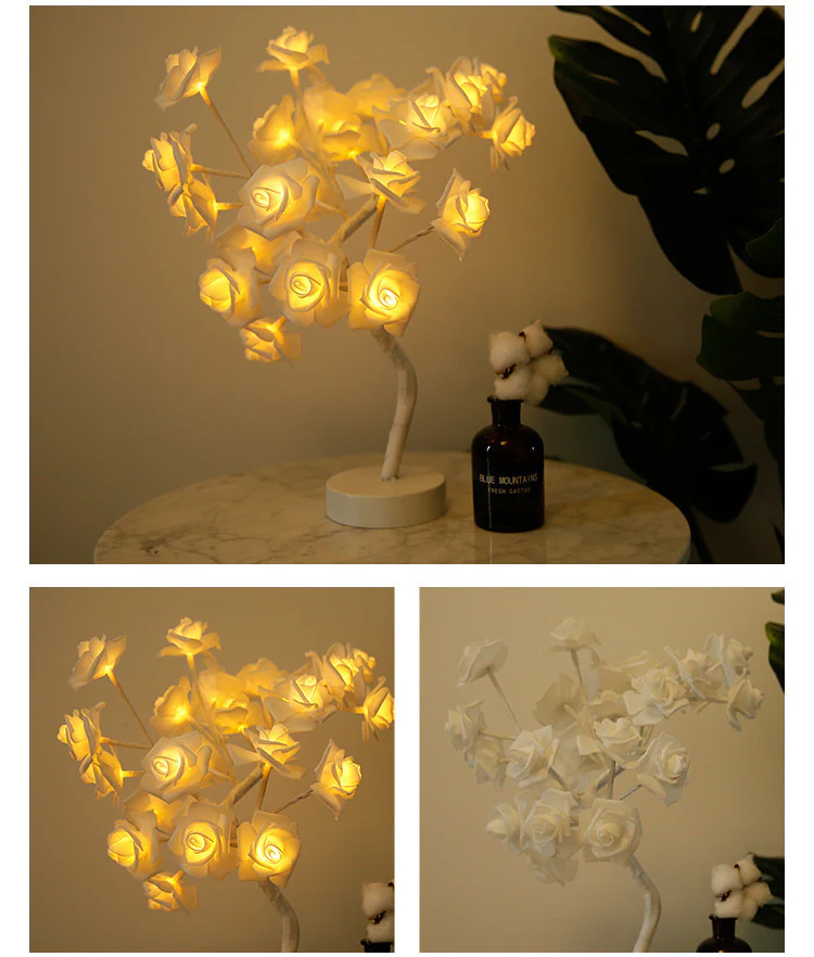Rose Flower Lamp USB Battery