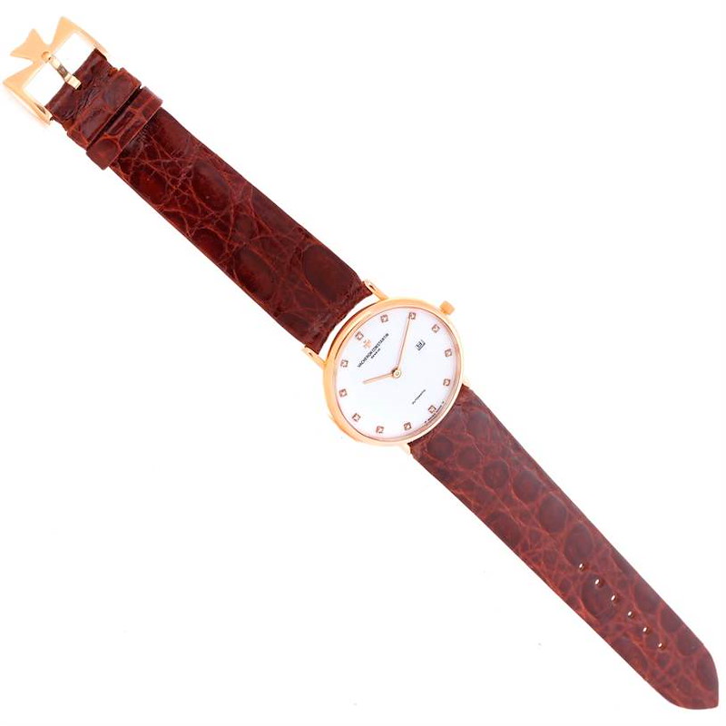 Vacheron Constantin Patrimony 18K Rose Gold Diamond Watch 39005