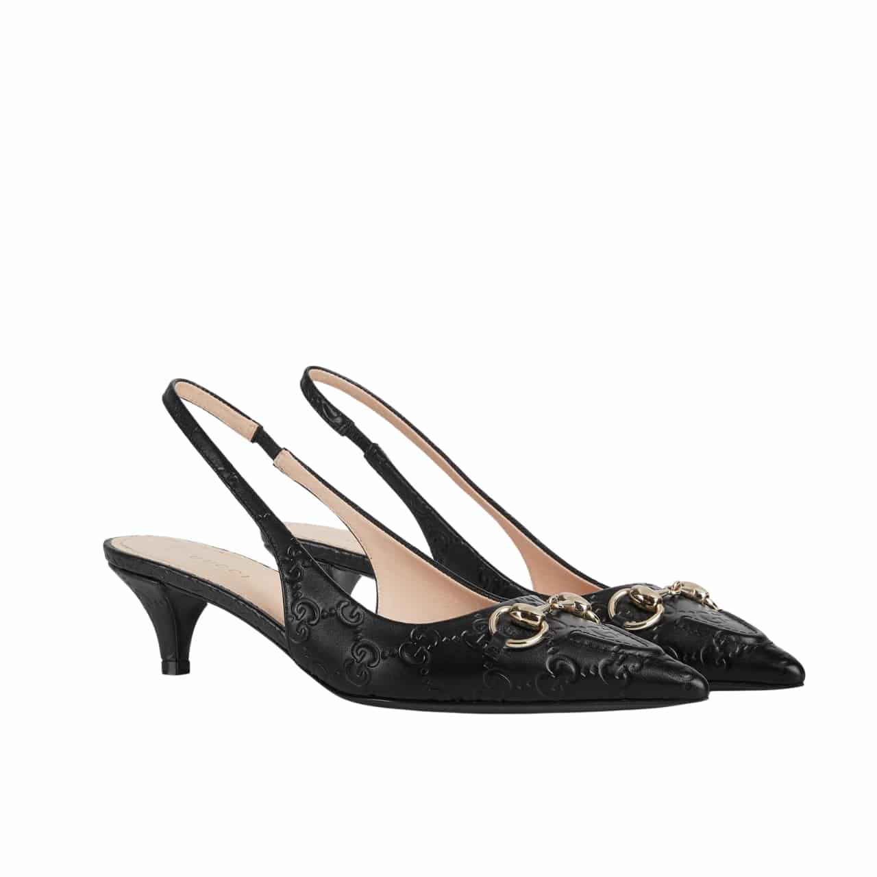 Gucci Horsebit Slingback Pump Black 782407 AAEGJ 1000