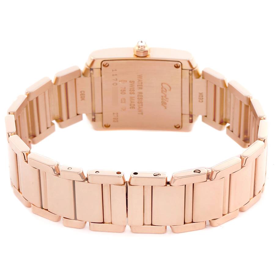 Cartier Tank Francaise Small Rose Gold Diamond Ladies Watch WE10456H