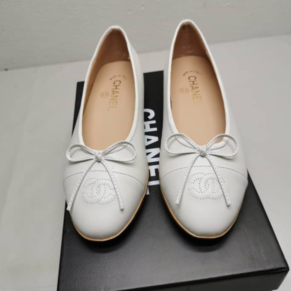 Chanel Ballet Flats White