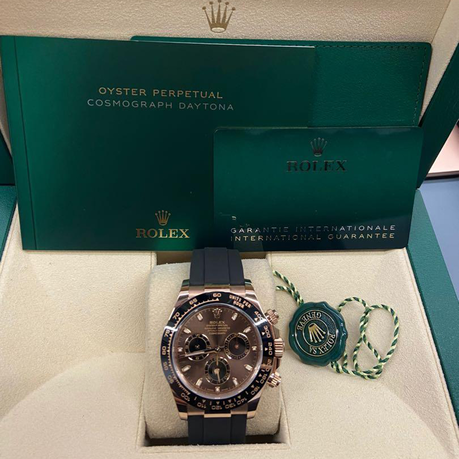 Rollie-The Crown Cosmograph Daytona Everose Gold Chocolate Oysterflex M116515LN-0041