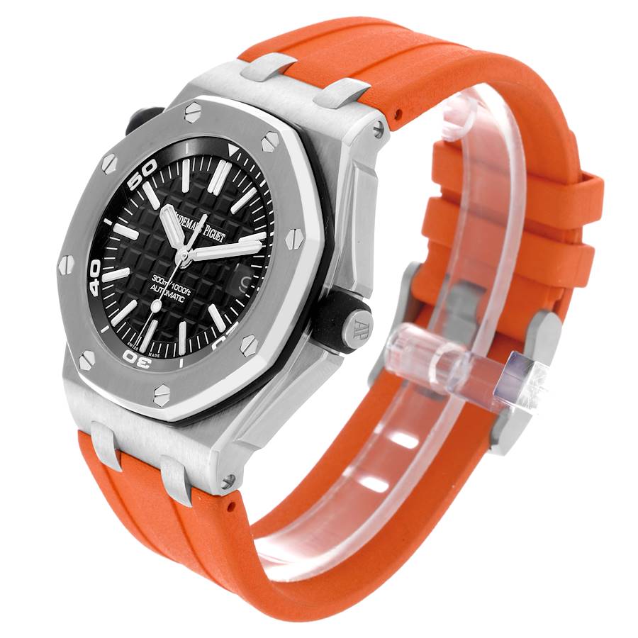 Audemars Piguet Royal Oak Offshore Diver Black Dial Steel Mens Watch 15710ST