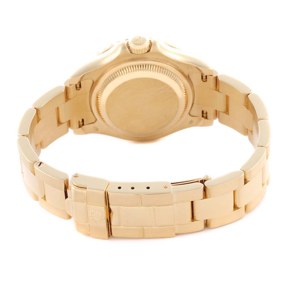 Rolex Yachtmaster 29 Yellow Gold Silver Dial Ladies Watch 169628