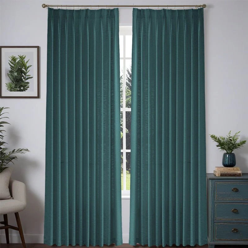 Custom Heavyweight Linen Drape Pleated - 36 Colors