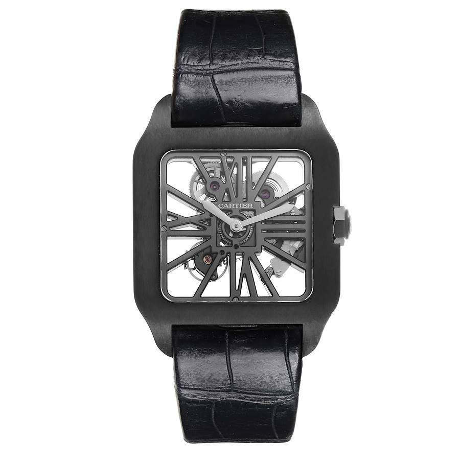 Cartier Santos Dumont Skeleton Dial Black Titanium Watch W2020052