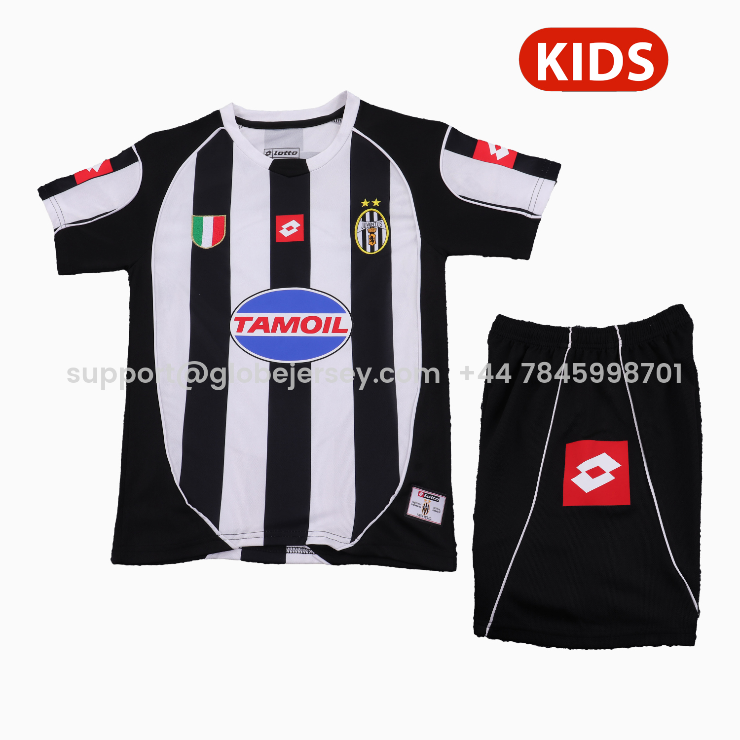 Retro Juventus 2002-03 Home Kids Kit