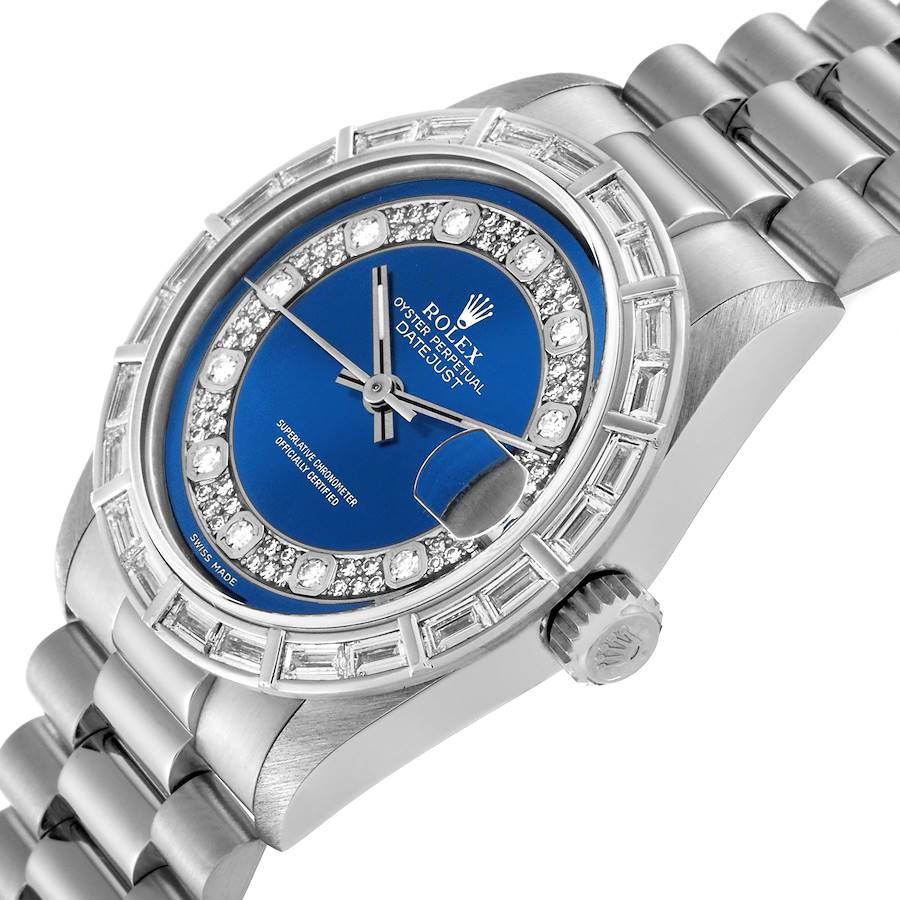 Rolex President Platinum Myriad Diamond Ladies Watch 68266