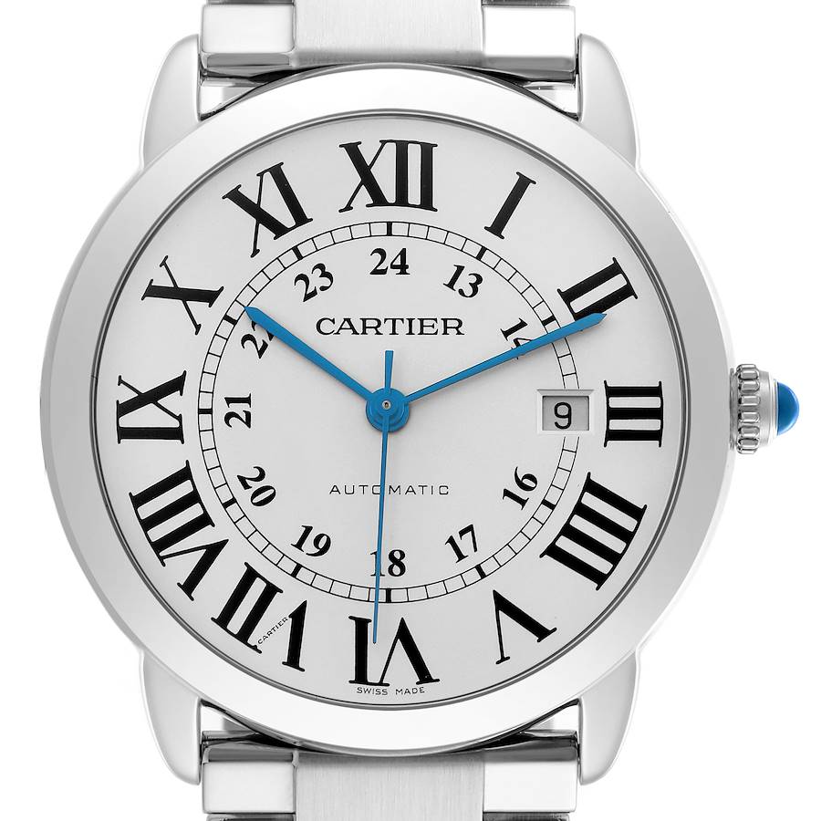 Cartier Ronde Solo XL Silver Dial Automatic Steel Mens Watch W6701011