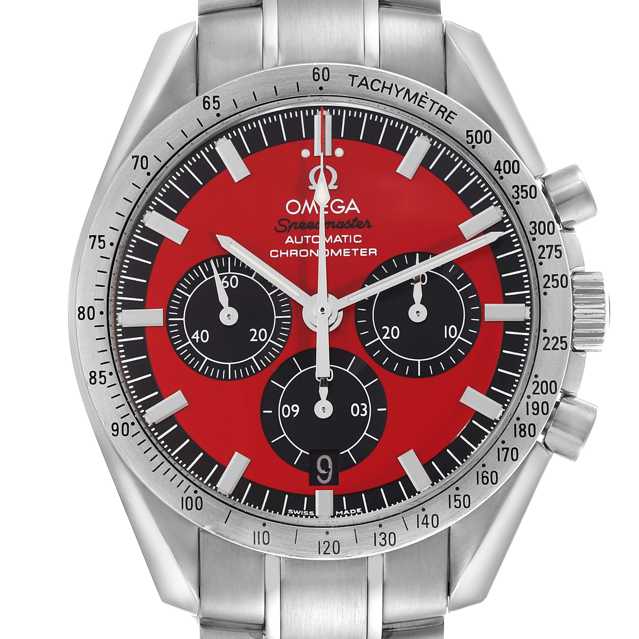 Omega Speedmaster Schumacher Legend Red LE Steel Mens Watch 42.0 MM 3506.61.00
