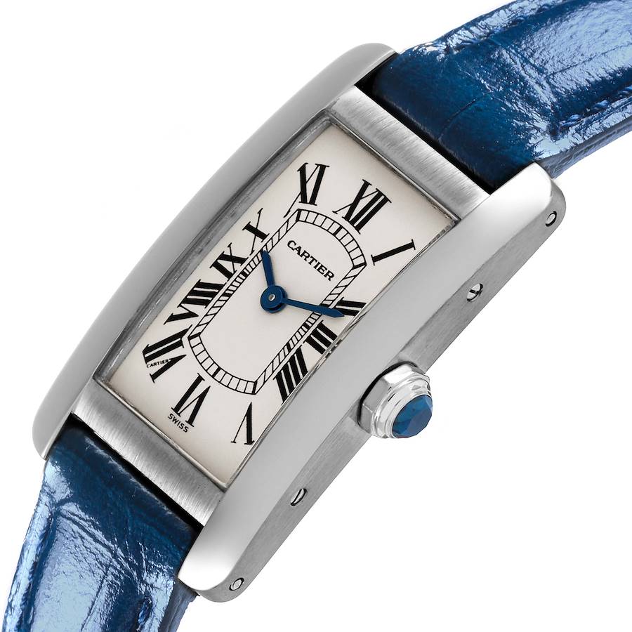 Cartier Tank Americaine White Gold Silver Dial Ladies Watch W2601956
