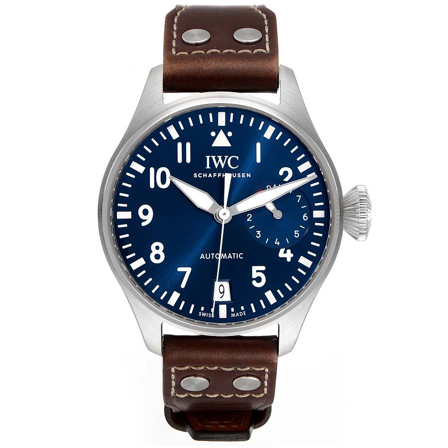IWC Pilot Le Petit Prince Big Pilots Blue Dial Steel Mens Watch IW500916