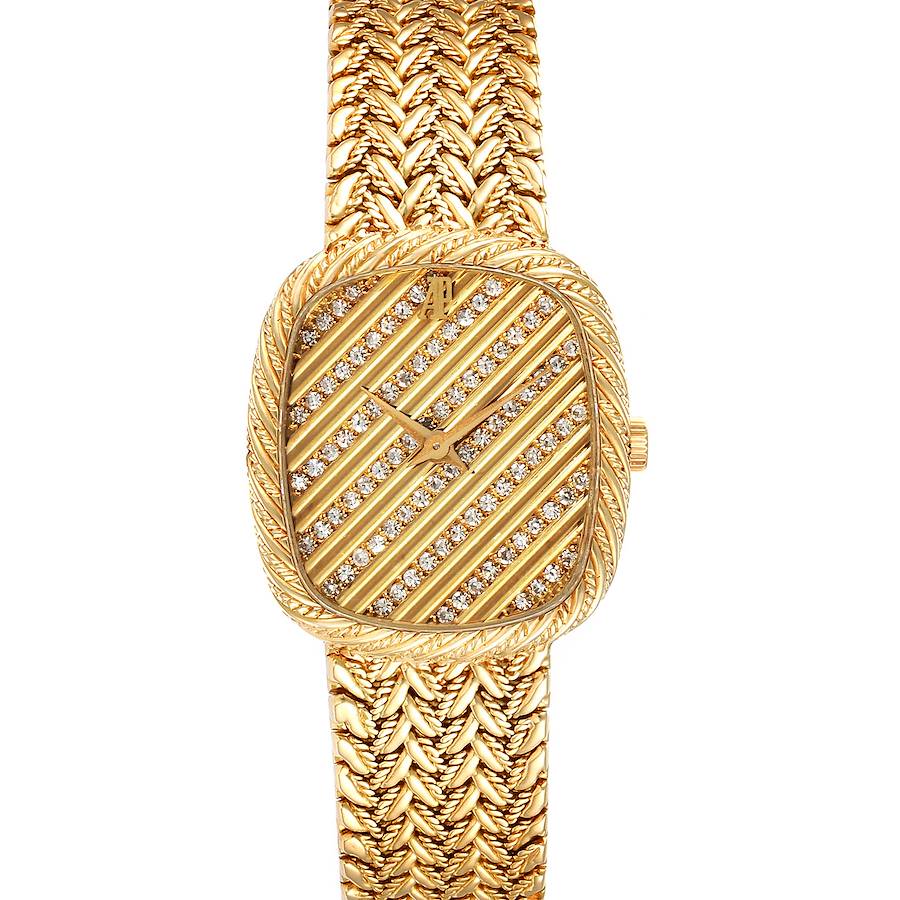 Audemars Piguet 18k Yellow Gold Diamond Dial Cocktail Ladies Watch