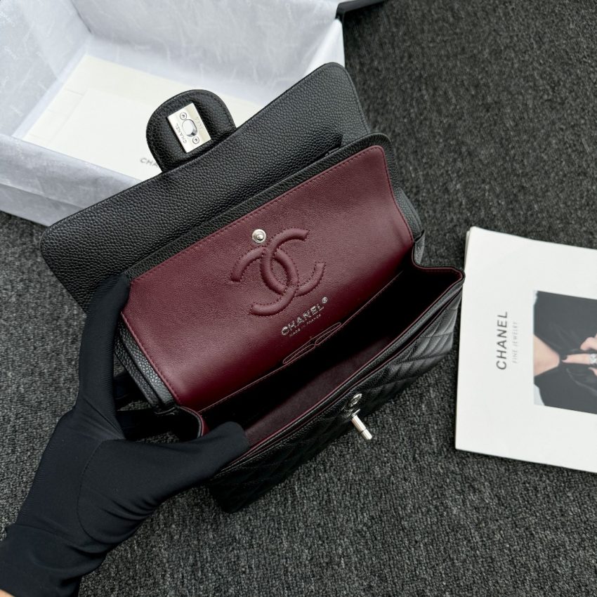 CHANEL Classic Flap 23cm Black Silver