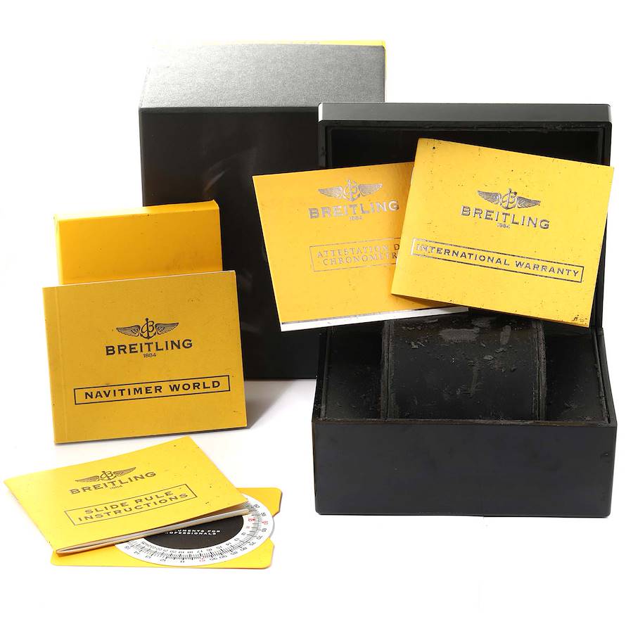 Breitling Navitimer World Black Dial Steel Mens Watch A24322
