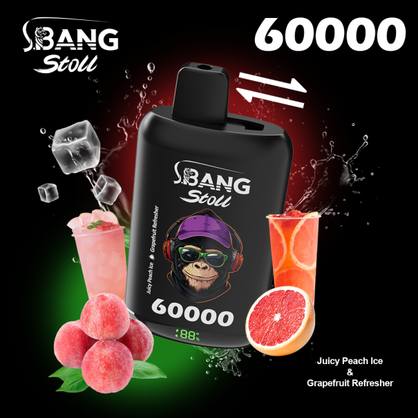 Bang Stoll 60K Puffs 2-in-1 Prefilled Vape Device - Dual Flavour, Rechargeable, 650mAh