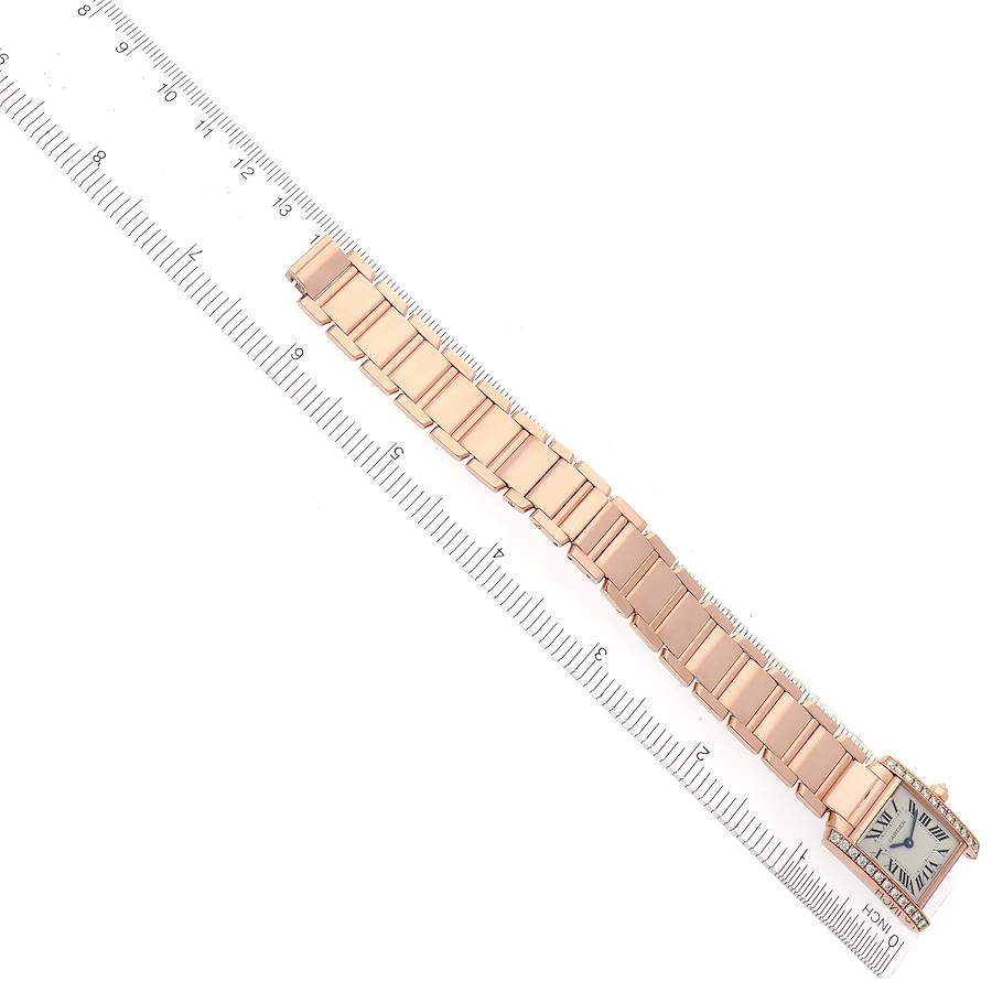 Cartier Tank Francaise Small Rose Gold Diamond Ladies Watch WE10456H