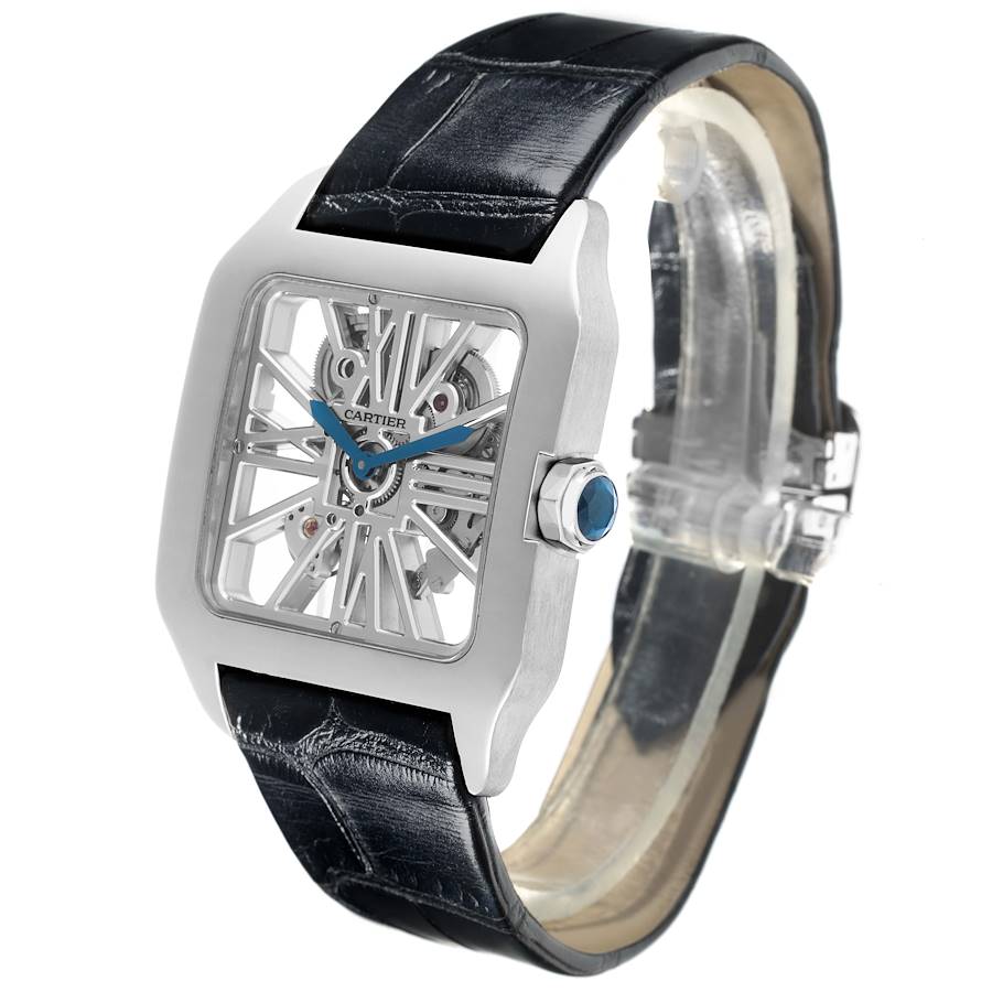 Cartier Santos Dumont Skeleton Dial White Gold Watch W2020033