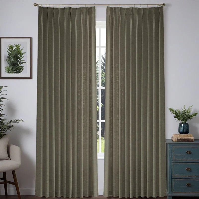 Custom Heavyweight Linen Drape Pleated - 36 Colors