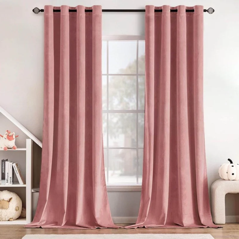 Custom Velvet Luxury Blackout Curtains  (2 Panels) - Grommet