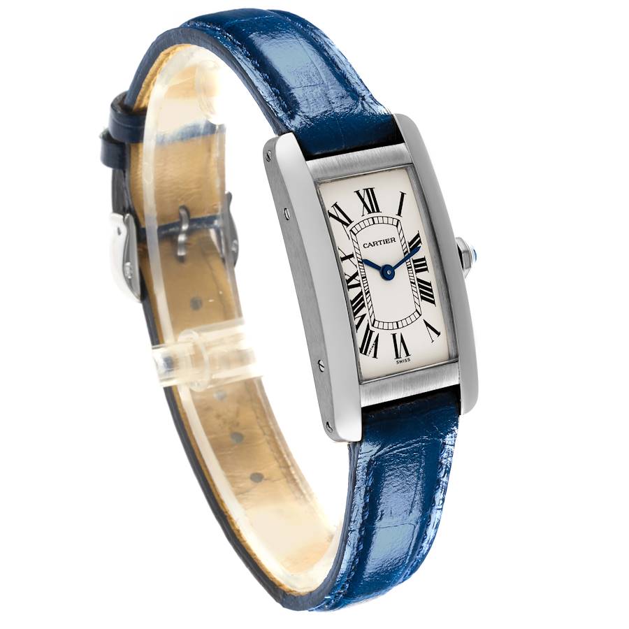 Cartier Tank Americaine White Gold Silver Dial Ladies Watch W2601956