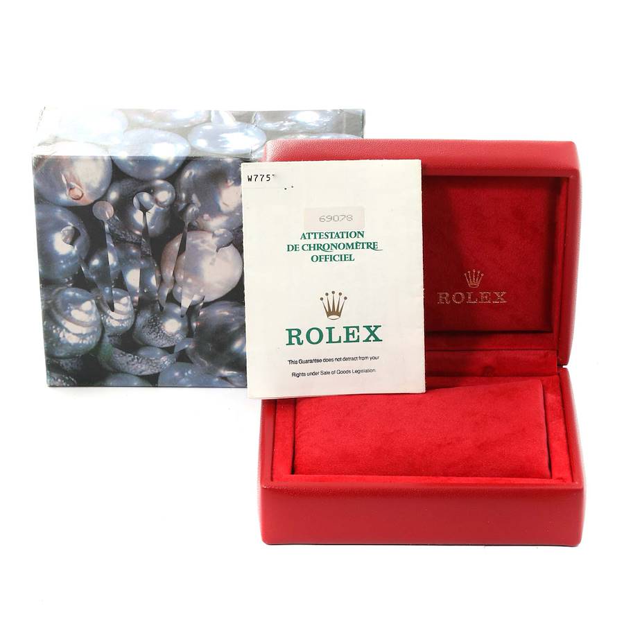 Rolex President Datejust Yellow Gold Diamond Emerald Watch 69078