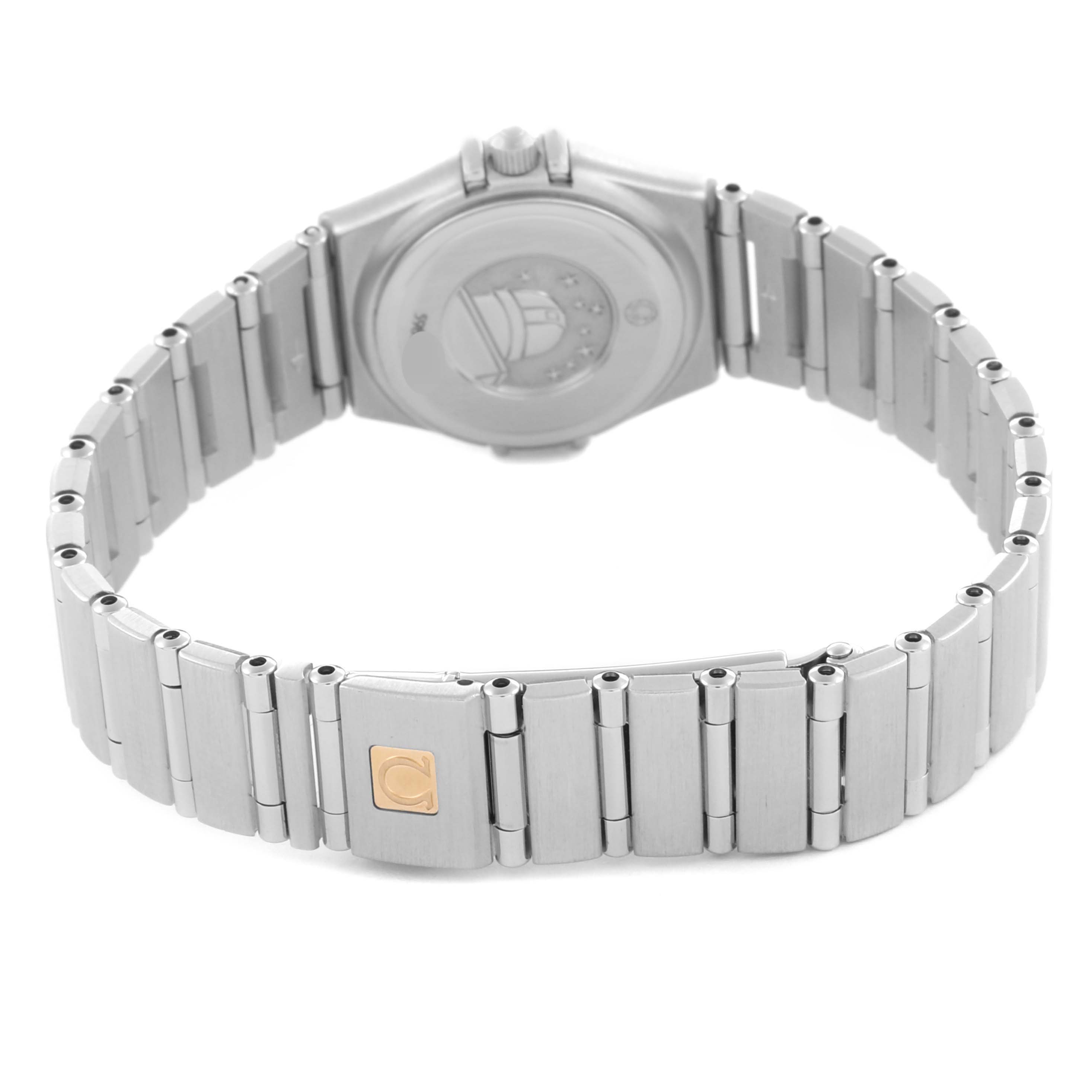 Omega Constellation Iris Steel Multi Stone Mother of Pearl Diamond Ladies Watch 22.25 MM 1460.79.00