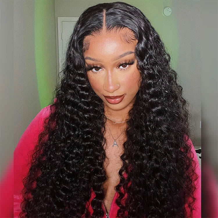 Special offer | 24inch = $149.99 5X6 Swiss Lace Natural Color Lace Cheap Closure Wigs Deep Wave Wig Pre-Plucked With Baby Hair