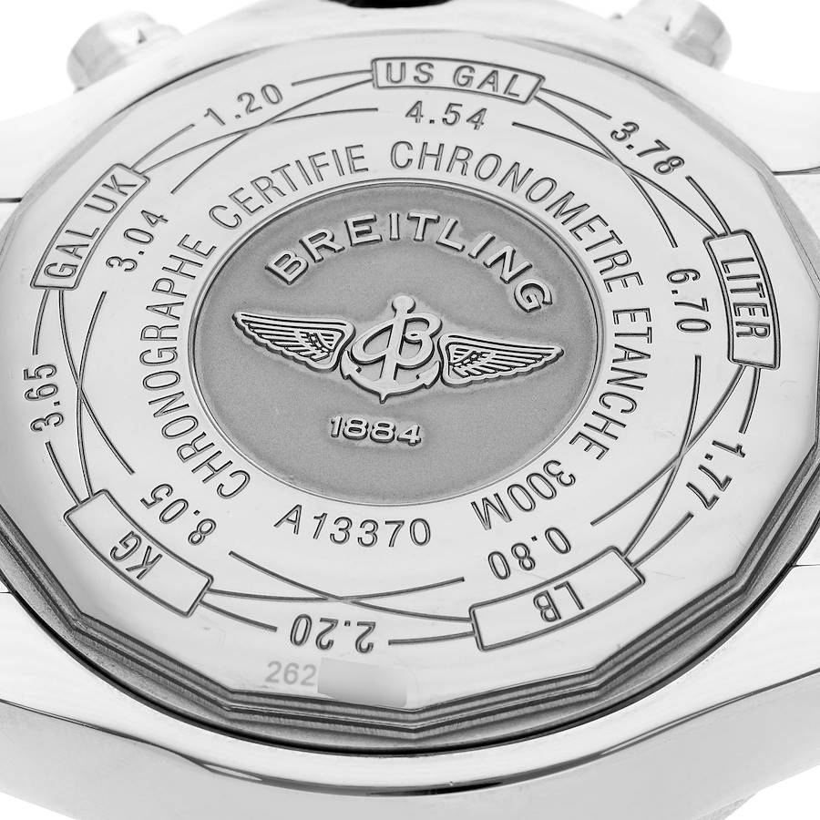 Breitling Super Avenger White Dial Chronograph Steel Mens Watch A13370