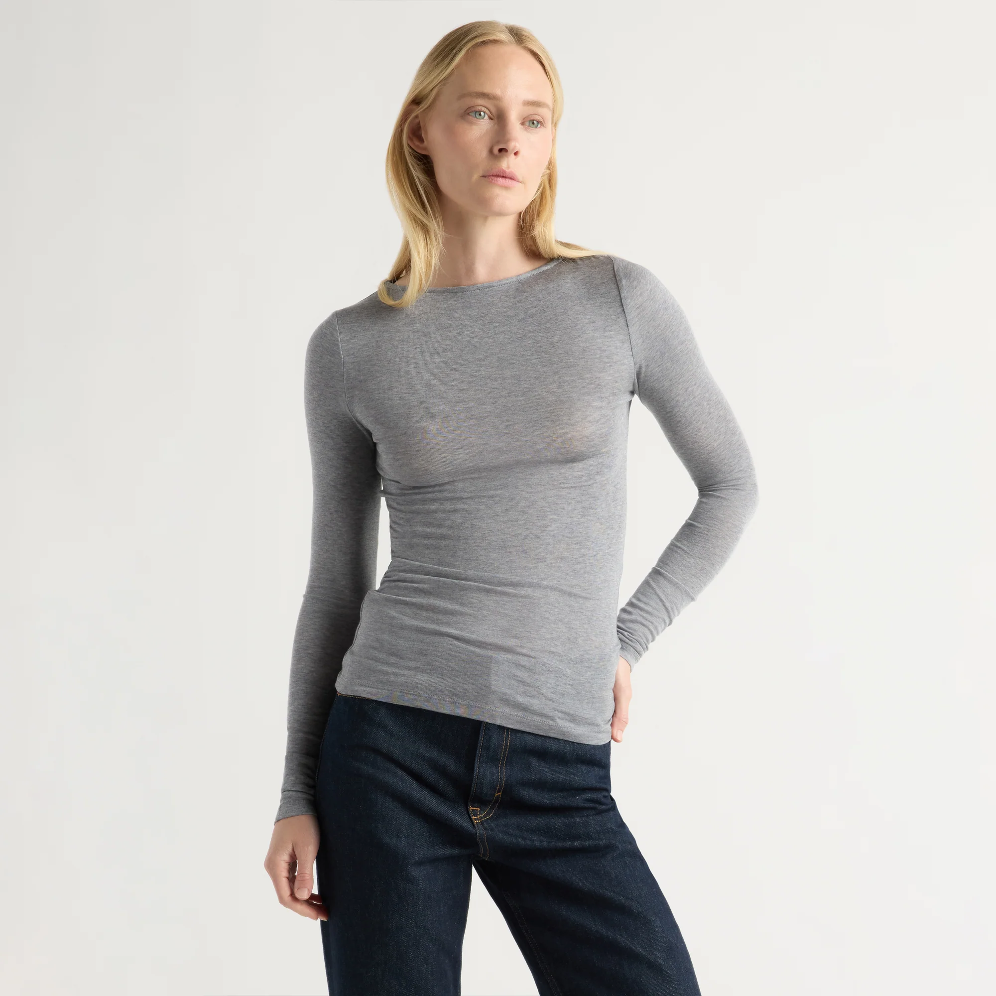 Lana Tencel-Wool Semi-Sheer Tee