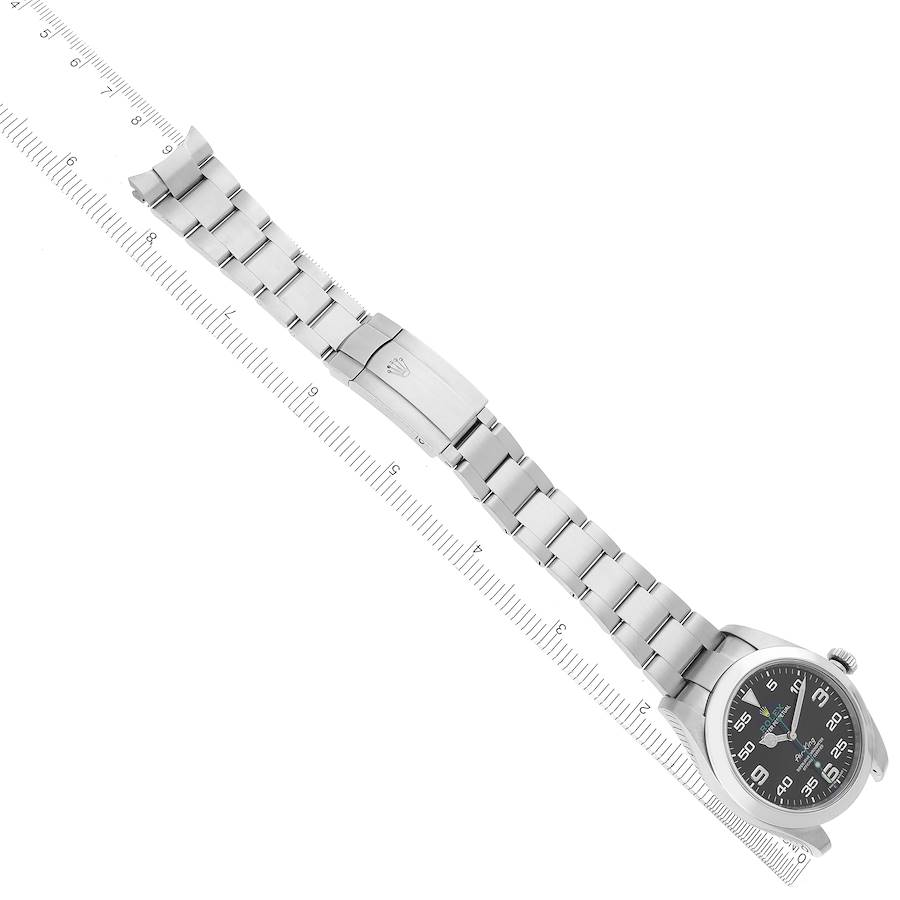 Rolex Oyster Perpetual Air King Green Hand Steel Mens Watch 116900