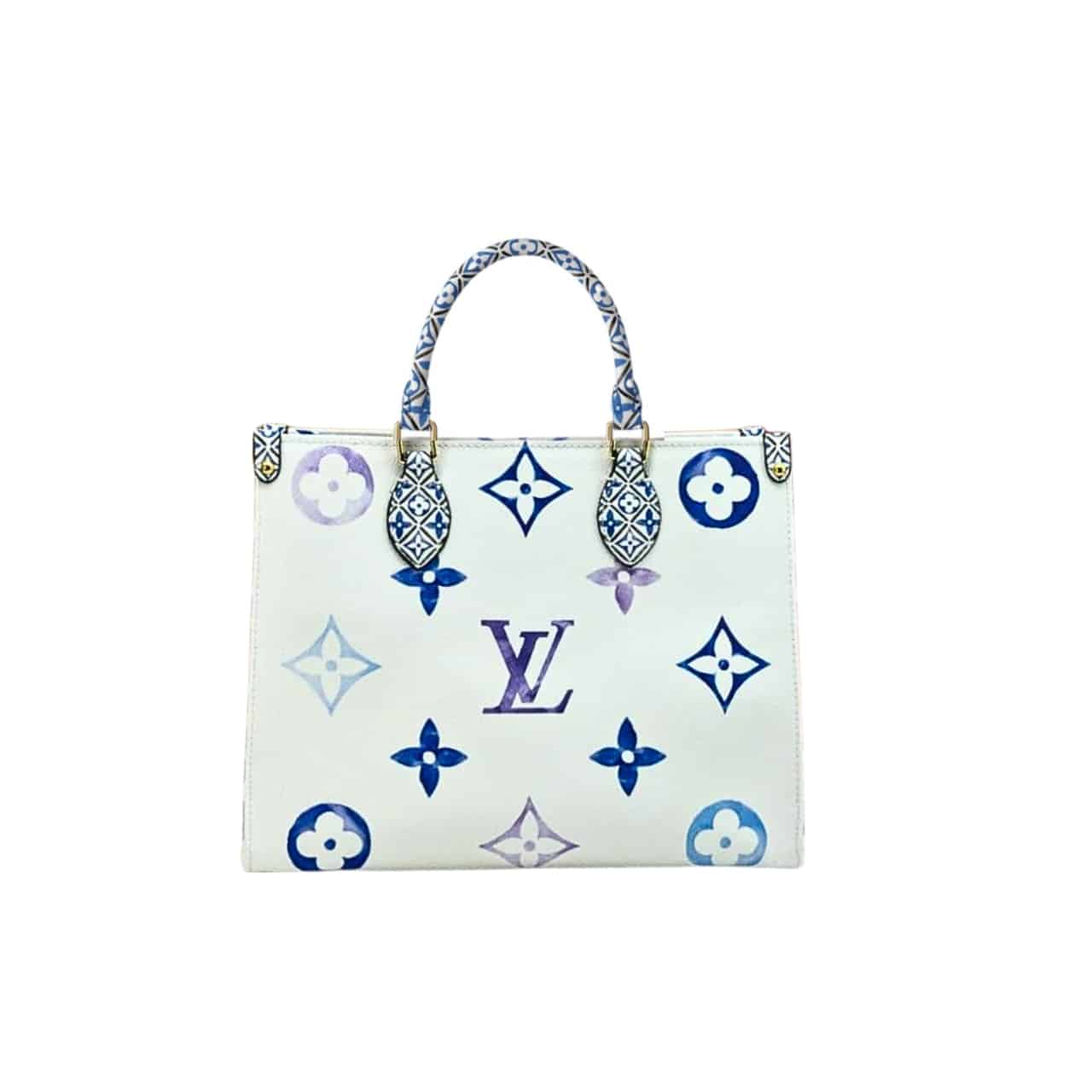 Louis Vuitton By The Pool On The Go MM Tote Bag Blue 34Cm