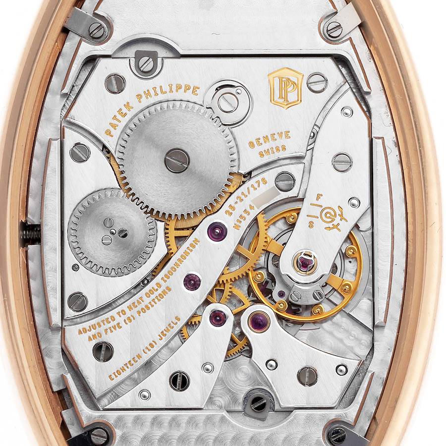 Patek Philippe Gondolo Rose Gold Silver Dial Mens Watch 5098R