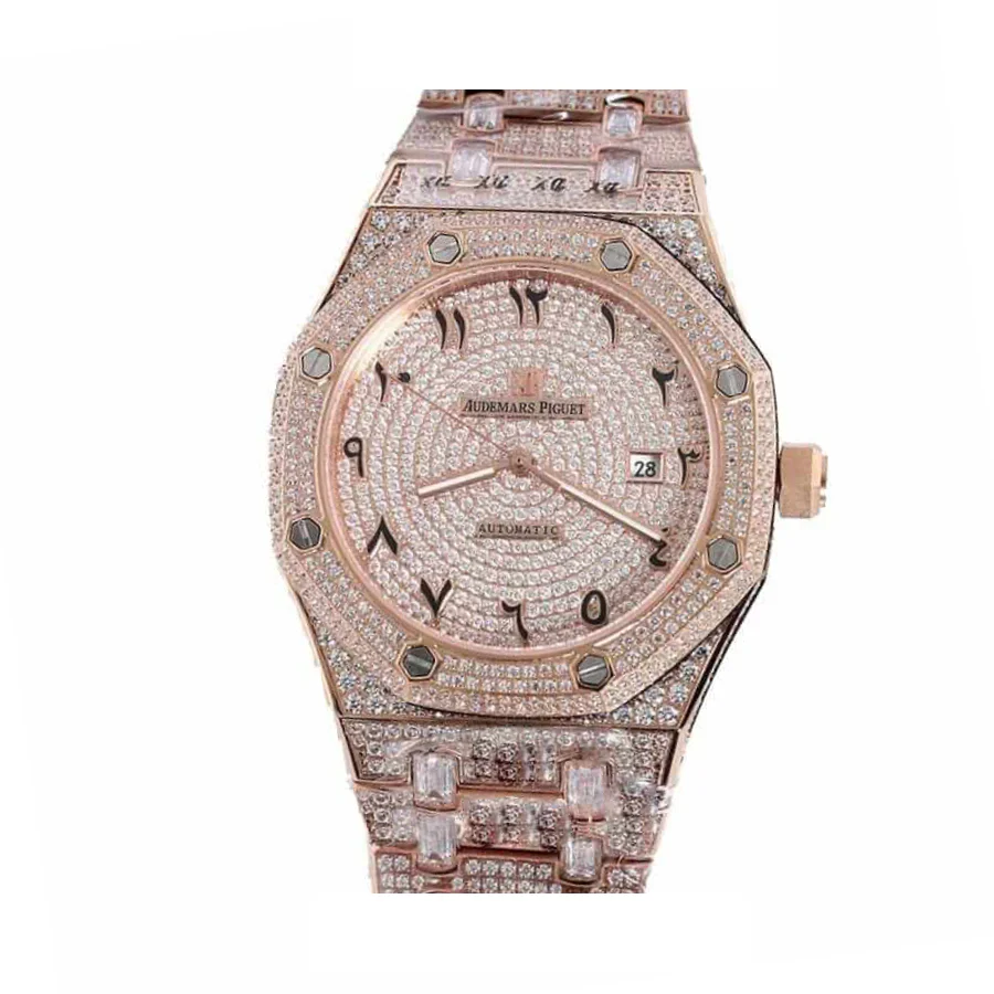 AP Royal Oak AP160SF296 Iced Out Rose Gold Super Clone