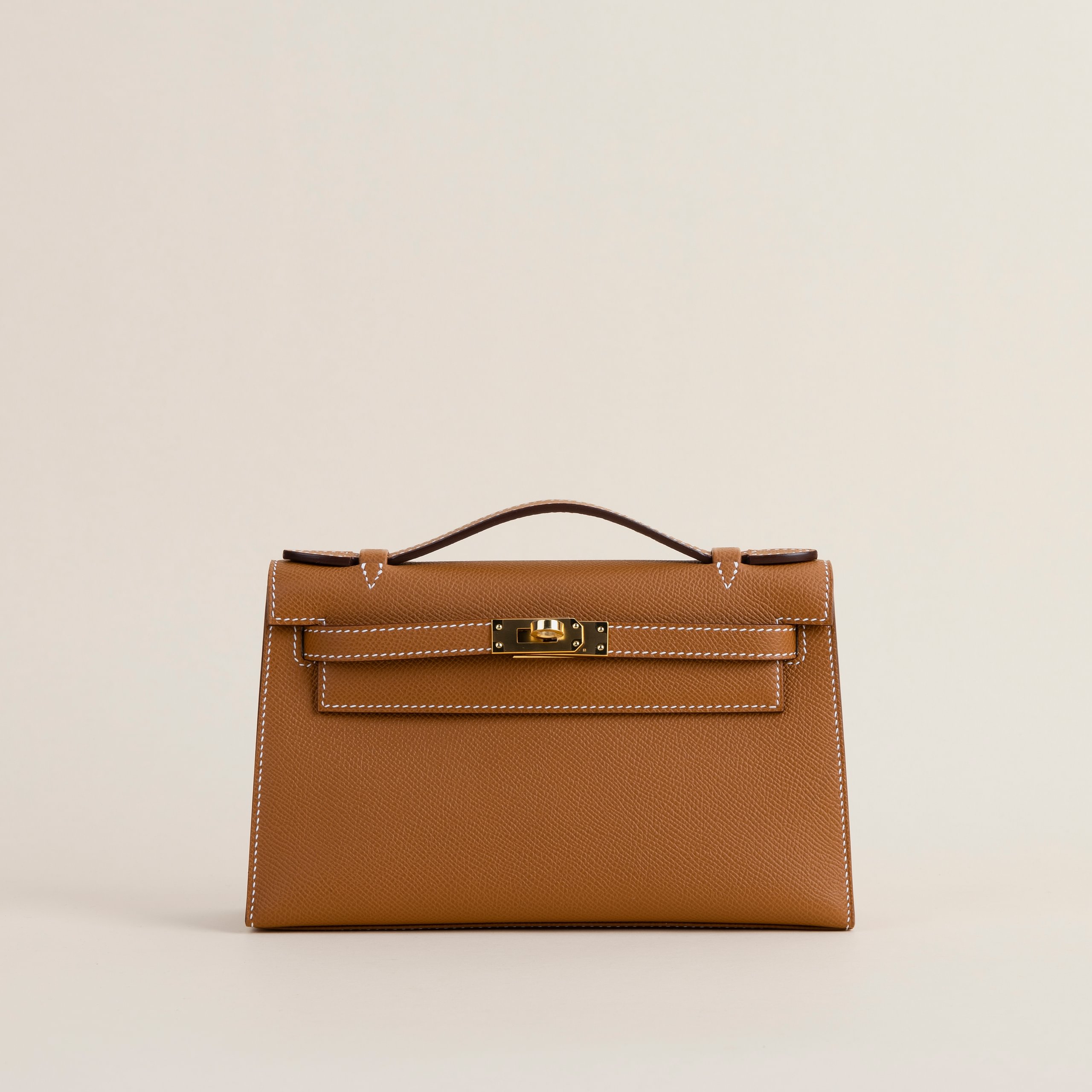 Kelly pochette epsom gold GHW