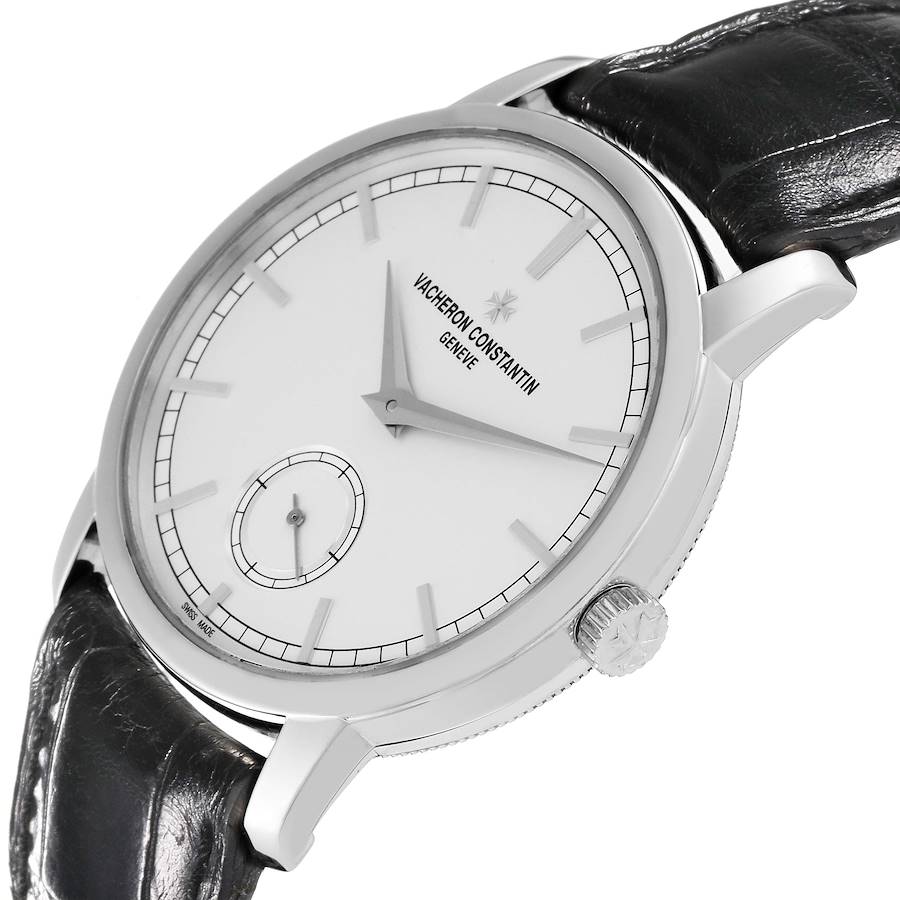 Vacheron Constantin Traditionnelle Silver Dial White Gold Mens Watch 82172