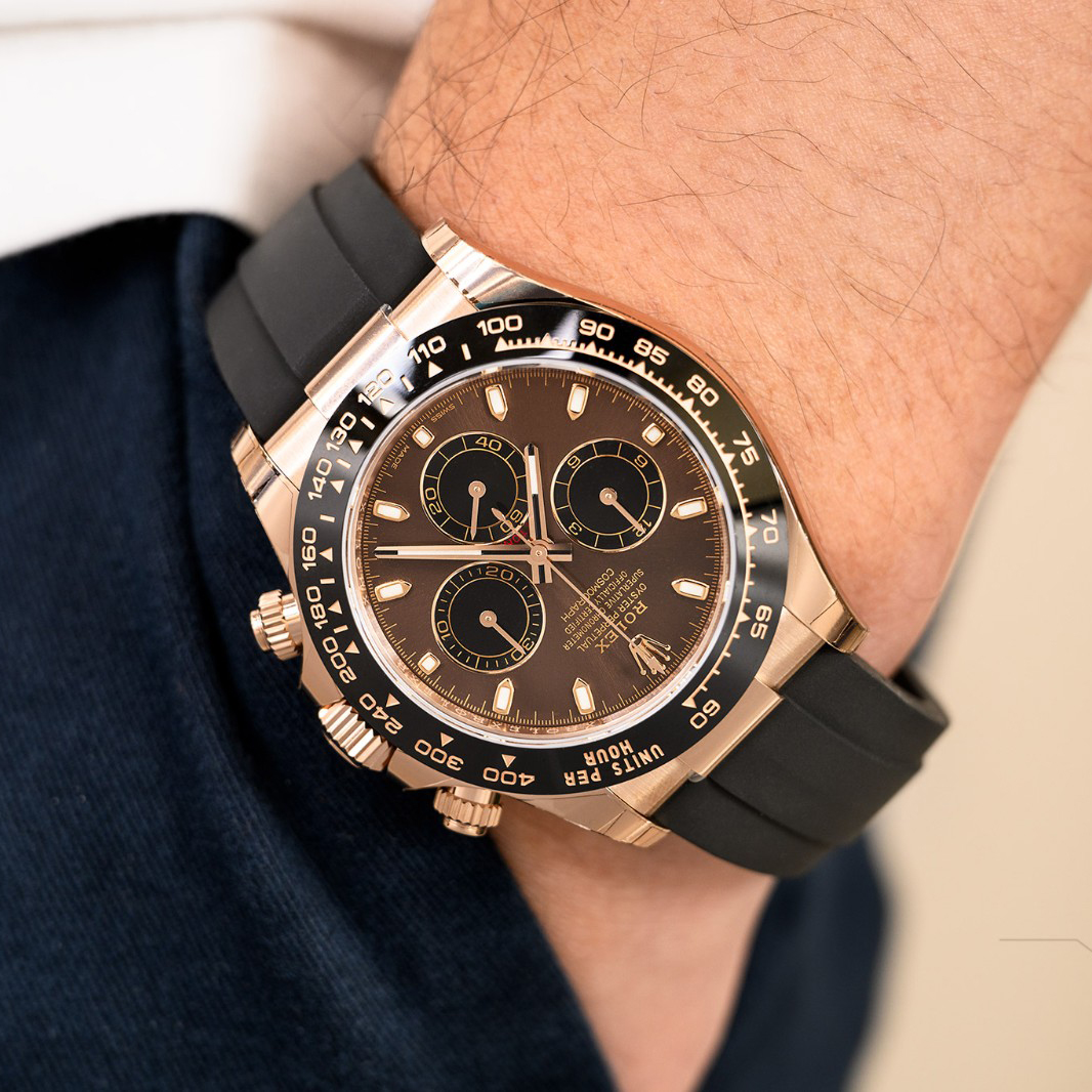 Rollie-The Crown Cosmograph Daytona Everose Gold Chocolate Oysterflex M116515LN-0041