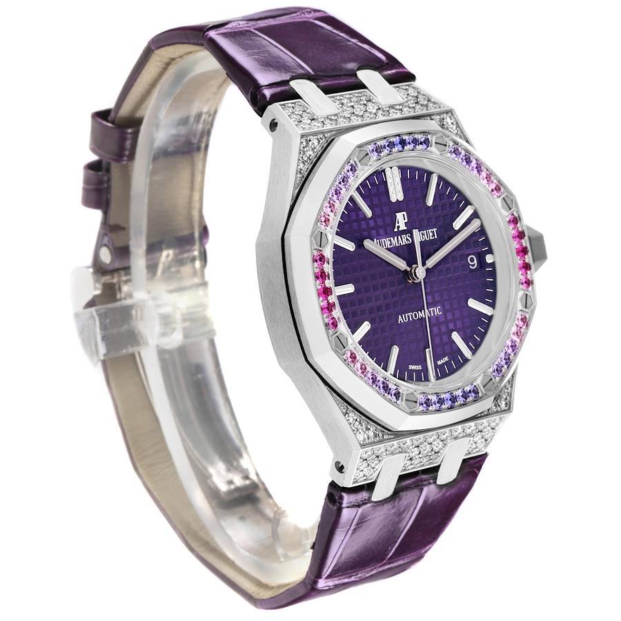Audemars Piguet Royal Oak Diamond Sapphire White Gold Limited Edition Watch 15452BC