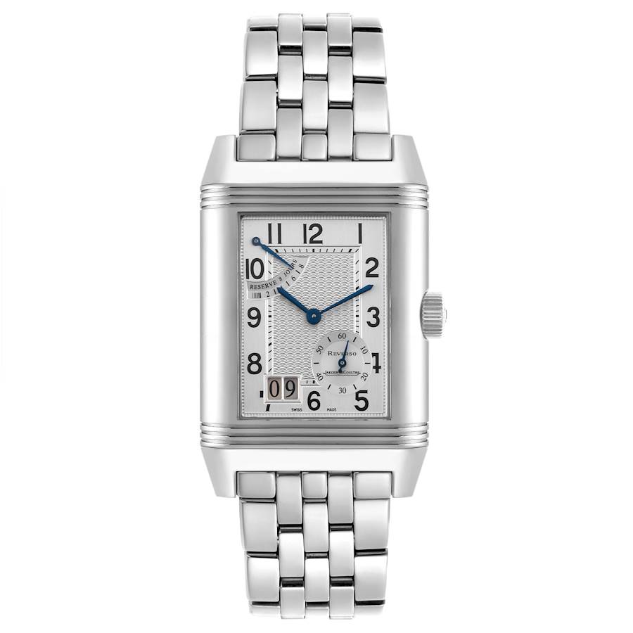 Jaeger LeCoultre Reverso Grande Date Steel Mens Watch 240.8.15 Q3008120