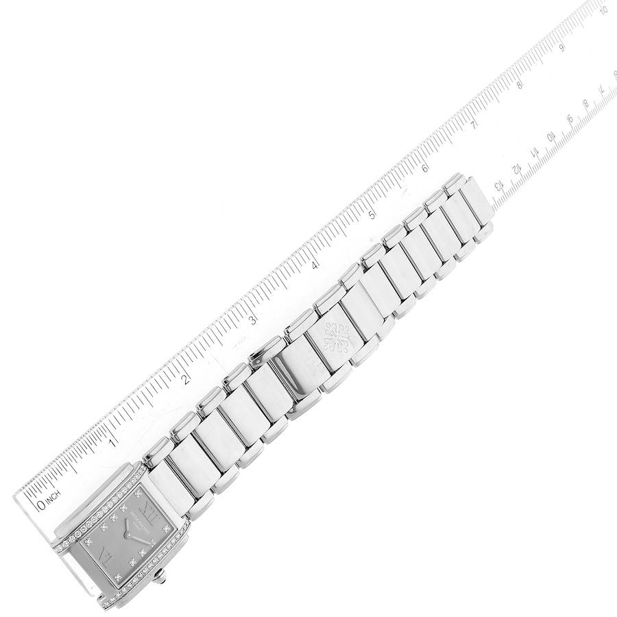 Patek Philippe Twenty-4 Grey Diamond Dial Steel Ladies Watch 4910