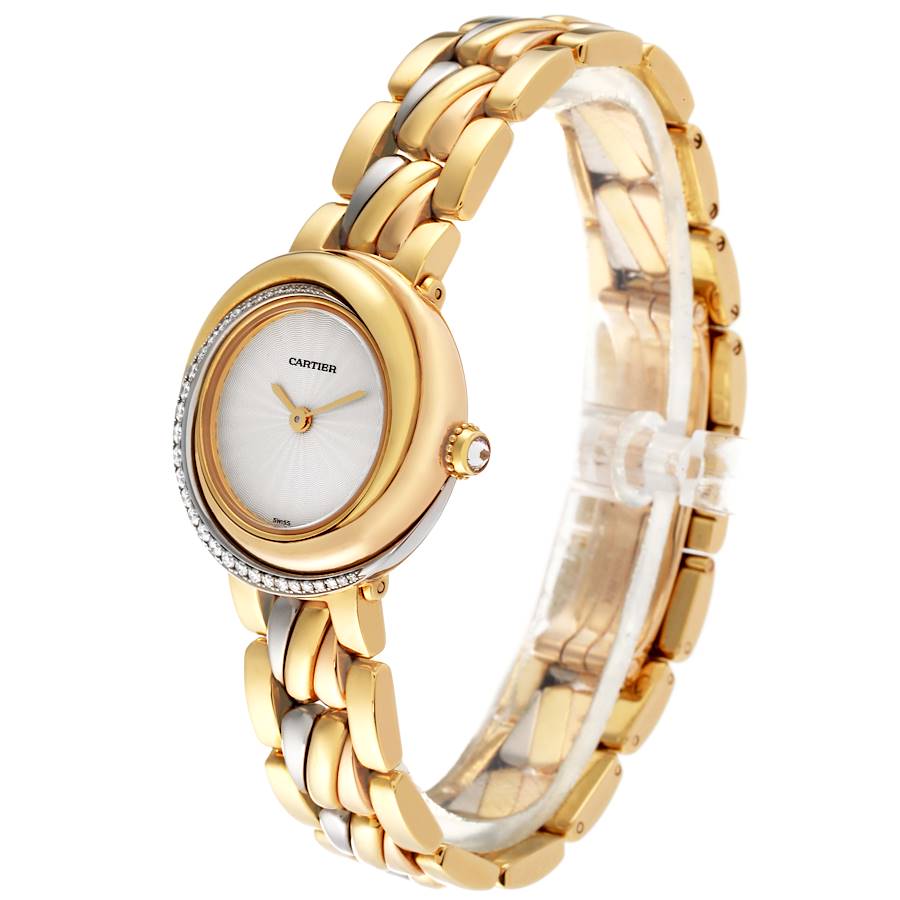 Cartier Trinity White Yellow Rose Gold Diamond Ladies Watch WG200151