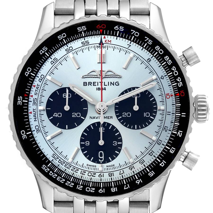 Breitling Navitimer B01 Blue Dial Steel Mens Watch AB0138